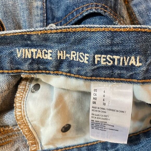 American Eagle Vintage High Rise Jean Shorts size 6 - Picture 5 of 5